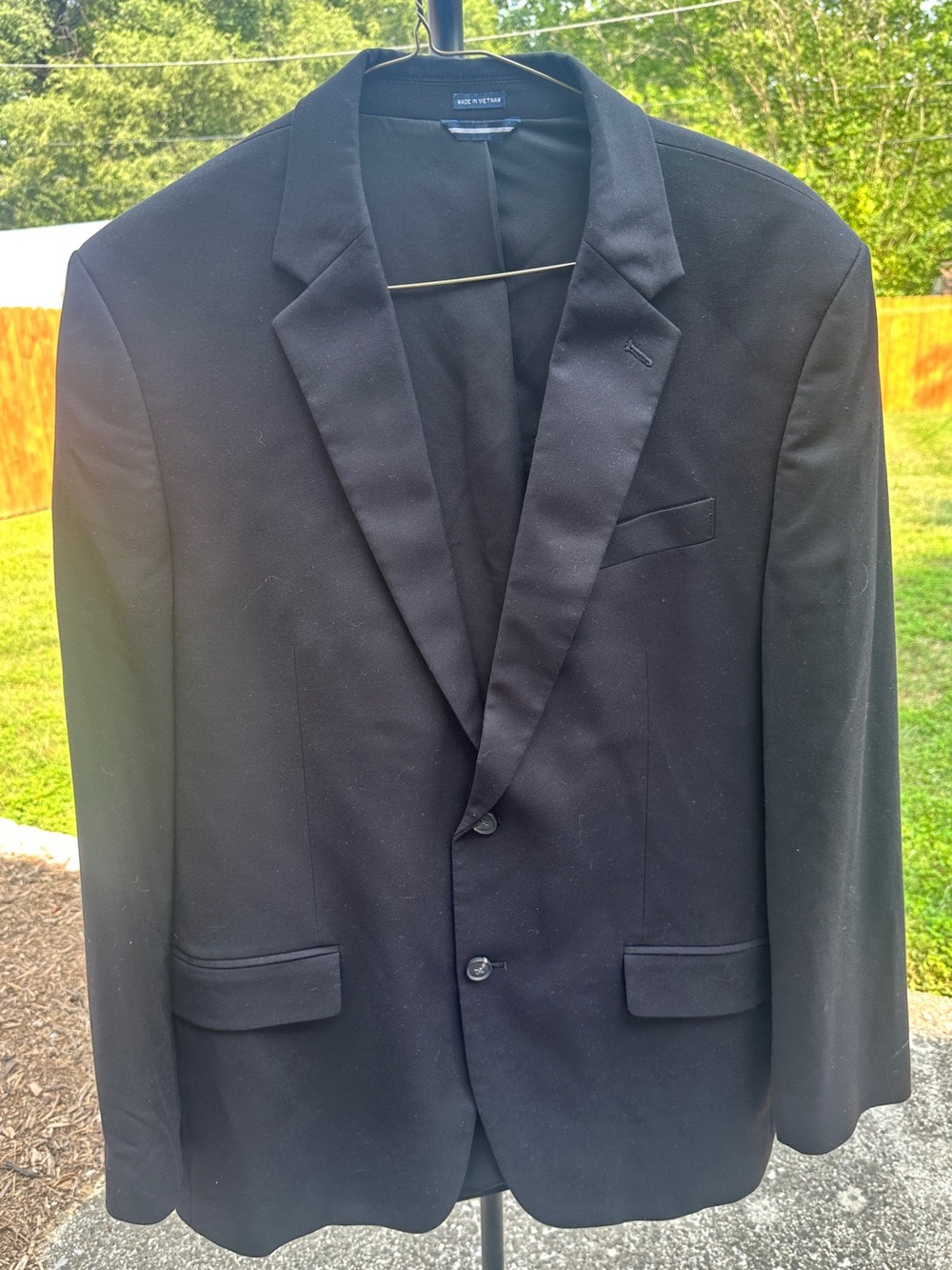 Saddlebred Motion Stretch Black Suit Coat Jacket Blazer 44L